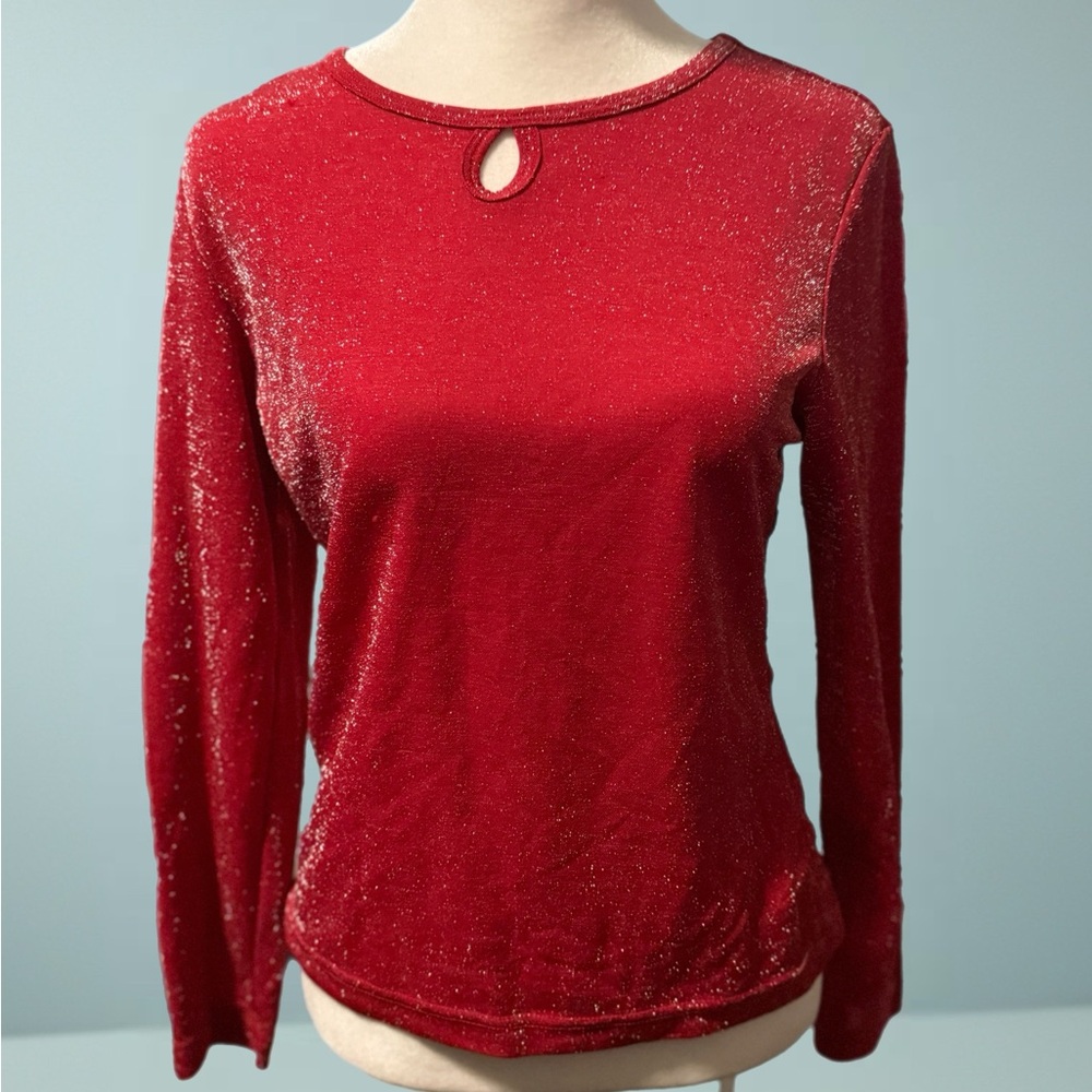 Limited Too Sparkling Red Long Sleeve Top